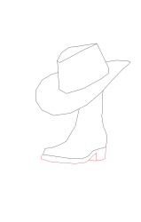 How to draw a cowboy hat - Step 4