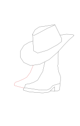 How to draw a cowboy hat - Step 5