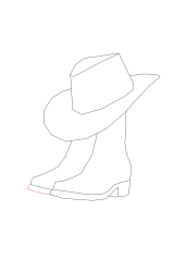 How to draw a cowboy hat - Step 6