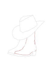 How to draw a cowboy hat - Step 7