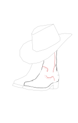 How to draw a cowboy hat - Step 8