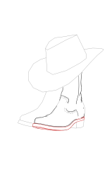 How to draw a cowboy hat - Step 9