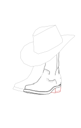 How to draw a cowboy hat - Step 10