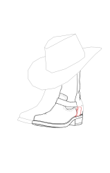 How to draw a cowboy hat - Step 12