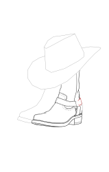 How to draw a cowboy hat - Step 13