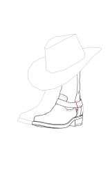 How to draw a cowboy hat - Step 14