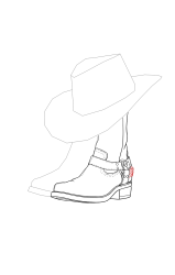 How to draw a cowboy hat - Step 16