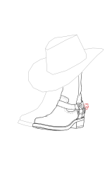 How to draw a cowboy hat - Step 17