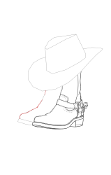 How to draw a cowboy hat - Step 18