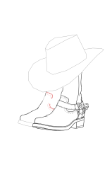 How to draw a cowboy hat - Step 19