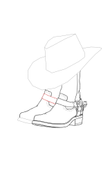 How to draw a cowboy hat - Step 20