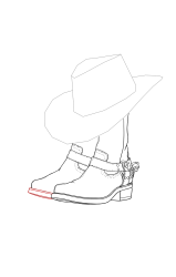 How to draw a cowboy hat - Step 21