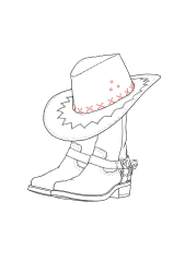 How to draw a cowboy hat - Step 25