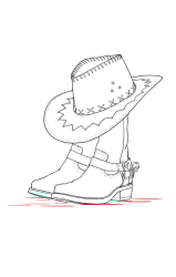 How to draw a cowboy hat - Step 27