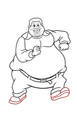 How to draw fat albert easy - Step 22