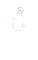 How to draw gojo - Step 6