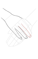 How to draw a hand easy - Step 14