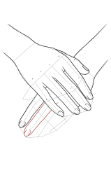 How to draw a hand easy - Step 20