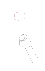 How to draw a hand holding something - Step 3