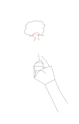 How to draw a hand holding something - Step 4