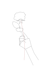 How to draw a hand holding something - Step 6