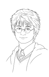 How to draw harry potter