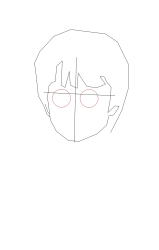 How to draw harry potter - Step 4