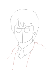 How to draw harry potter - Step 6