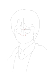 How to draw harry potter - Step 7