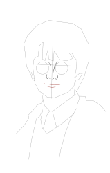 How to draw harry potter - Step 8