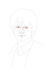 How to draw harry potter - Step 9