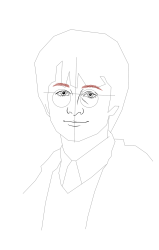 How to draw harry potter - Step 10