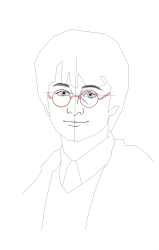 How to draw harry potter - Step 11