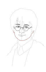 How to draw harry potter - Step 13