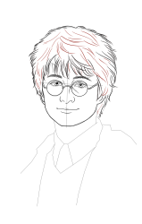 How to draw harry potter - Step 15