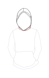 How to draw a hood - Step 10