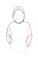 How to draw a hood - Step 12