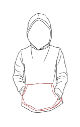 How to draw a hood - Step 14