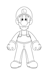 How to draw luigi