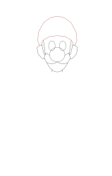 How to draw luigi - Step 7