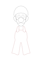 How to draw luigi - Step 8