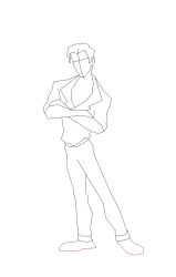 How to draw male characters - Step 8