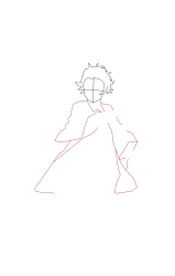 How to draw tanjiro kamado - Step 4