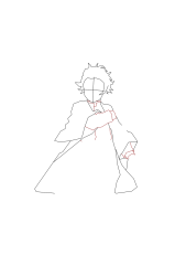 How to draw tanjiro kamado - Step 5