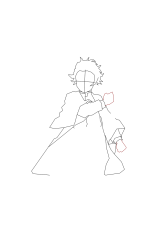 How to draw tanjiro kamado - Step 6