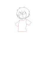 How to draw peni parker - Step 4