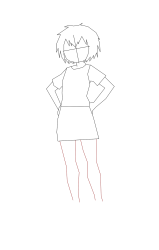 How to draw peni parker - Step 7