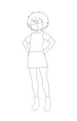 How to draw peni parker - Step 8