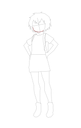 How to draw peni parker - Step 10