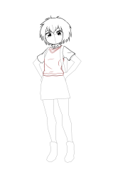 How to draw peni parker - Step 15